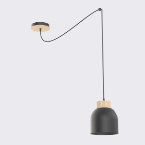 Lampa wisząca Emibig Kru czarna 1×E27
