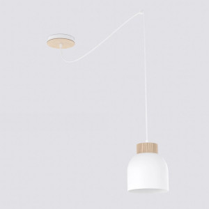 Lampa wisząca Emibig Kru biała 1×E27