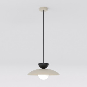 Lampa wisząca Emibig Mulan 1 beżowa z białym kloszem G9
