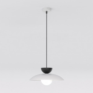 Lampa wisząca Emibig Mulan 1 szara z białym kloszem G9