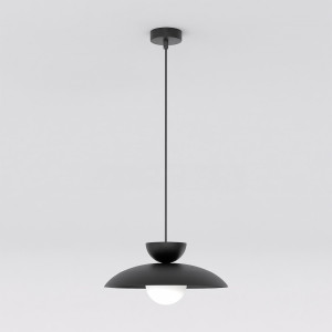 Lampa wisząca Emibig Mulan 1 czarna z białym kloszem G9