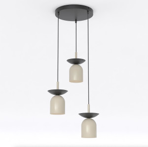 Lampa wisząca Emibig Ego 3 Premium mokka 3×E14