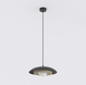 Lampa wisząca Emibig Skin 1604 czarna z białym kloszem 1×G9