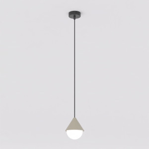 Lampa wisząca Emibig Giro 1663 czarna z białym kloszem 1×G9