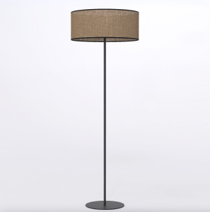Lampa podłogowa Emibig Eco brązowa z brązowym abażurem 1×E27