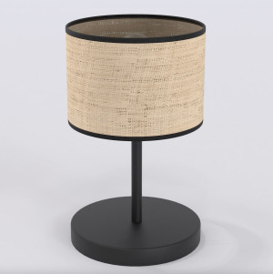 Lampa biurkowa Emibig Eco czarna z brązowym kloszem 1×E27