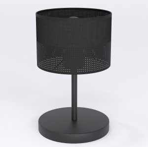 Lampa biurkowa Emibig Karbon LN1 czarna z czarnym kloszem 1×E27