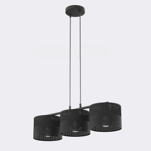 Lampa wisząca Emibig Karbon 3 czarna 3×E27