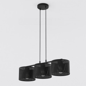 Lampa wisząca Emibig Lux 3 czarna z czarnym kloszem 3×E27