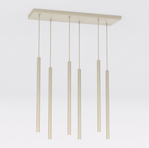 Lampa wisząca Emibig Selter 6 beżowa 6×G9