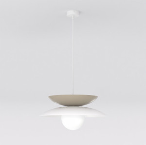 Lampa wisząca Emibig Nagoya 1639 1 czarna z białym kloszem G9