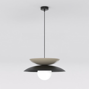 Lampa wisząca Emibig Nagoya czarna z białym kloszem 1×G9