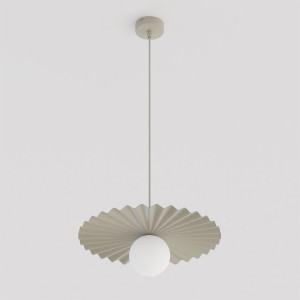 Lampa wisząca Emibig Umbra beżowa z białym kloszem 1×G9