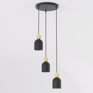 Lampa wisząca Emibig Mesi 3 Premium czarna 3×GU10