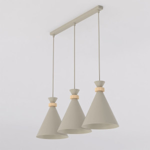 Lampa wisząca Emibig Zero 3 beżowa 3×E27