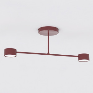 Lampa sufitowa Emibig Halo 2 burgundowa 2×GX53