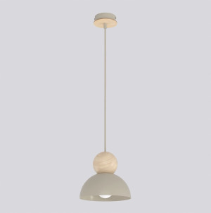 Lampa wisząca Emibig Kaki beżowa 1×E27