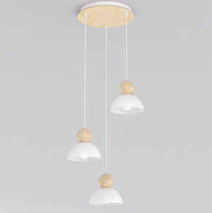 Lampa wisząca Emibig Kaki 3 Premium biała 3×E27