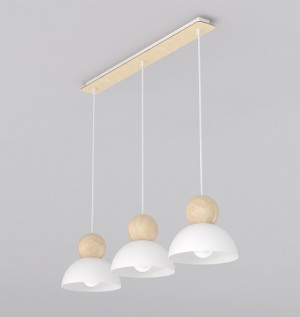 Lampa wisząca Emibig Kaki 3 biała 3×E27