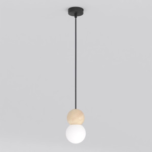 Lampa wisząca Emibig Loop czarna z białym kloszem 1×G9