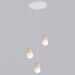 Lampa wisząca Emibig Loop 3 biała 3×G9