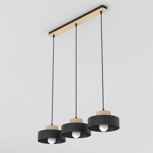 Lampa wisząca Emibig Kivi 3 czarna 3×E27