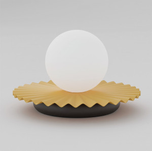 Lampa biurkowa Emibig Umbra pomarańczowa z białym kloszem 1×G9