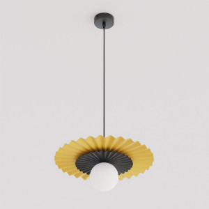 Lampa wisząca Emibig Umbra 1733 czarna z białym kloszem 1×G9