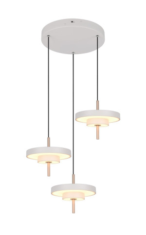 Lampa wisząca Keaton szary i odcienie szarości LED zintegrowany 340230376 - Trio