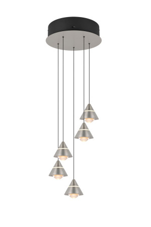 Lampa wisząca Romeo srebrny i odcienie srebra LED zintegrowany 337030507 - Trio