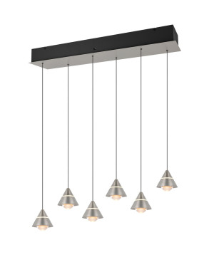 Lampa wisząca Romeo srebrny i odcienie srebra LED zintegrowany 337010607 - Trio