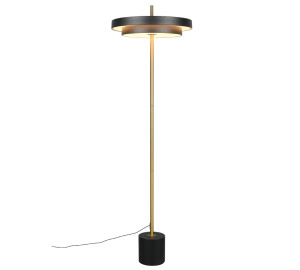 Lampa podłogowa Keaton czarny, złoty i odcienie złota LED zintegrowany 440210180 - Trio