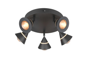 Lampa sufitowa Romeo czarny LED zintegrowany 637010532 - Trio