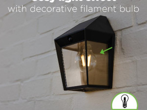 Lampa zewnętrzna Avony Solar - Czujnik Ruchu czarny E27 6916002330 - Lutec
