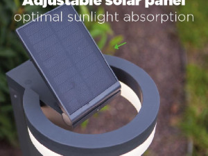 Lampa zewnętrzna Runda Solar - Czujnik Ruchu szary i odcienie szarości LED zintegrowany 6915802118 - Lutec