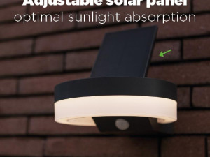 Lampa zewnętrzna Runda Solar - Czujnik Ruchu szary i odcienie szarości LED zintegrowany 6915801335 - Lutec