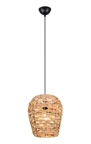 Lampa wisząca Jean czarny, naturalny E27 R36221036 - RL