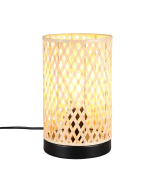 Lampa stołowa Laurent czarny, naturalny E27 R56091932 - RL