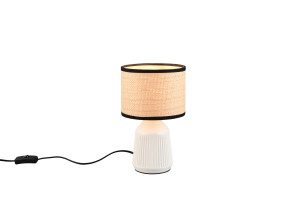 Lampa stołowa Formentera biały, naturalny E14 R56801931 - RL
