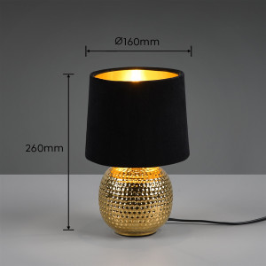 Lampa stołowa Eudora Dl002-50821 złoty, czarn E14 - RL