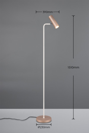 Lampa podłogowa Vantos Dl165412400 kawowy, brązowy GU10 - Trio