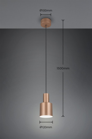 Lampa wisząca Elior Dl165319400 kawowy, brązowy E27 - Trio