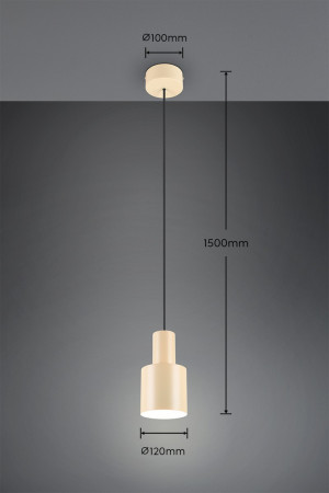 Lampa wisząca Elior Dl144319400 beżowy E27 - Trio