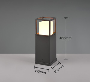 Lampa zewnętrzna stojąca Portor Dl142577860 antracyt LED zintegrowany - Trio