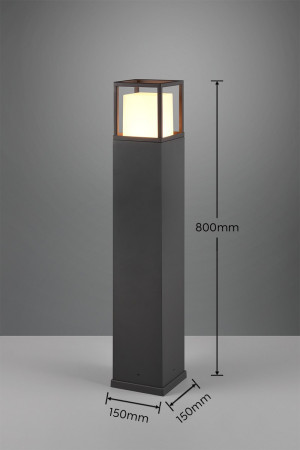 Lampa zewnętrzna stojąca Portor Dl142477860 antracyt LED zintegrowany - Trio