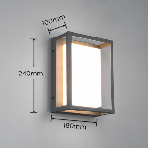 Kinkiet zewnętrzny Portor Dl142277860 antracyt LED zintegrowany - Trio