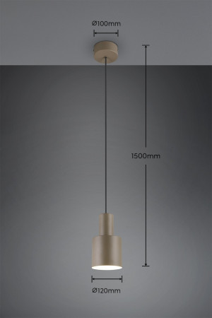 Lampa wisząca Elior Dl141319400 ciemnoszary E27 - Trio