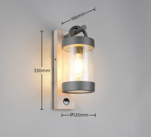Kinkiet zewnętrzny Custyra Dl135204169 drewno jasne i ciemne E27 - Trio