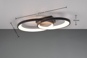 Lampa sufitowa Halonis Dl134-64482 czarny, biały LED zintegrowany - RL