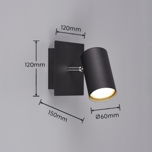 Reflektor Vantos Dl132802400 czarny mat GU10 - Trio